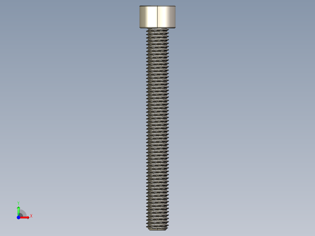 Screw_DIN_912_M10x90F_A2.STEP公制内六角螺钉前视图
