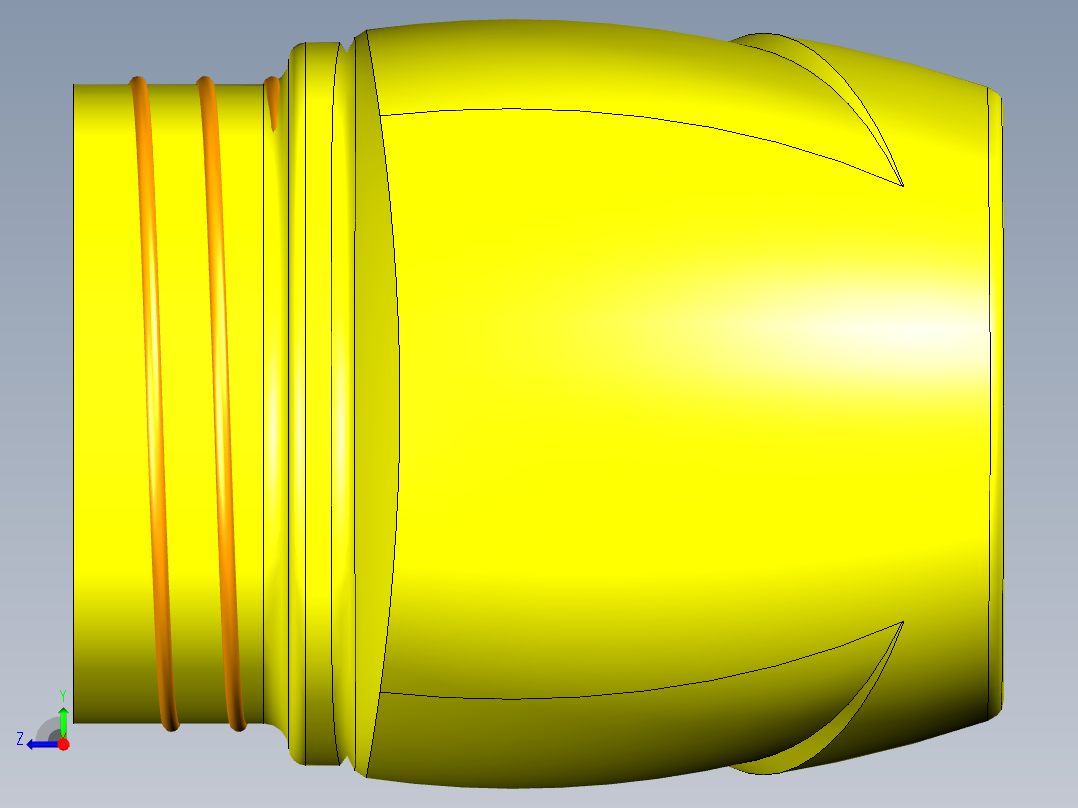NX建模之“迷你型”小水瓶右视图