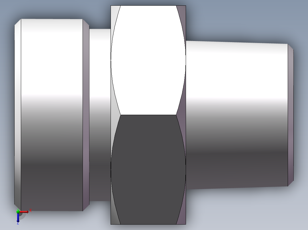 英制锥管螺纹直接头、1DT-36-12SP俯视图