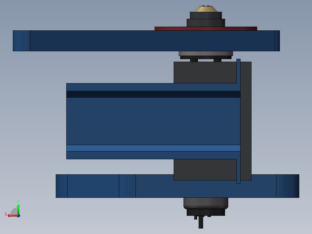 通用冲床模型后视图
