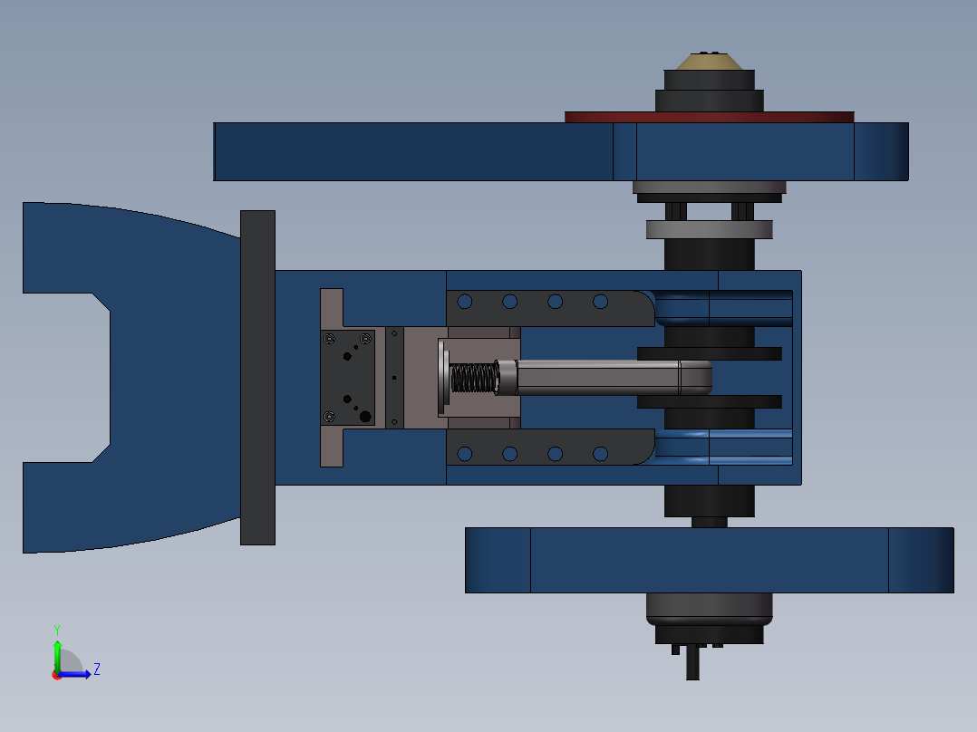 通用冲床模型左视图