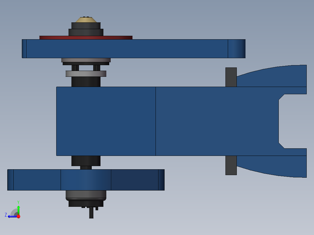 通用冲床模型右视图