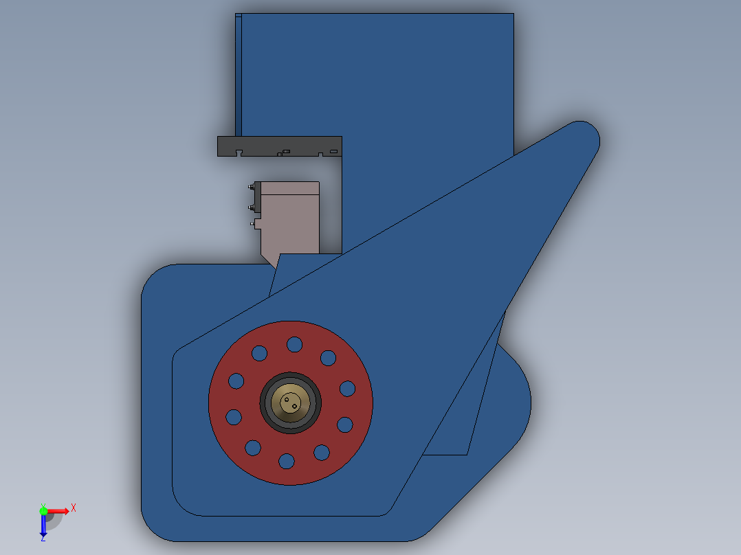 通用冲床模型俯视图