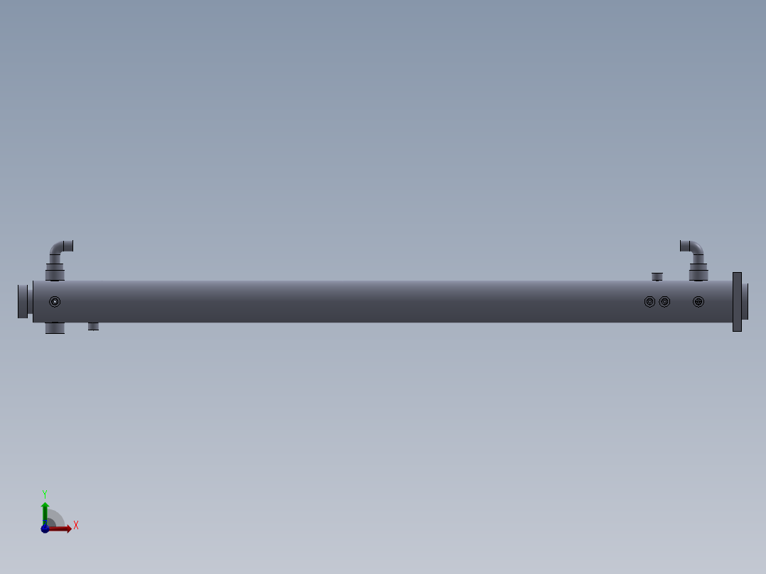 液压缸定制工件（带图纸）前视图