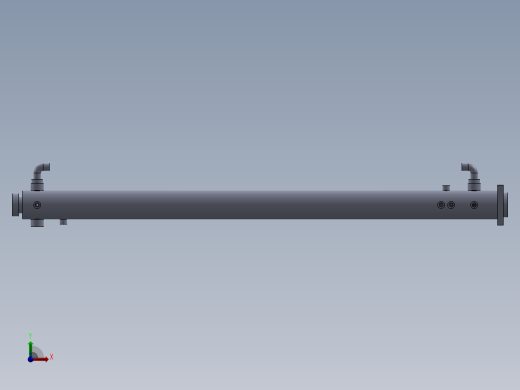 液压缸定制工件（带图纸）前视缩略图