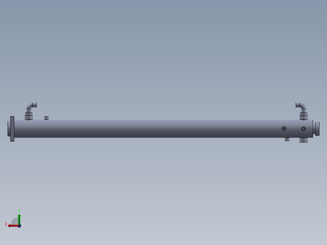 液压缸定制工件（带图纸）后视图