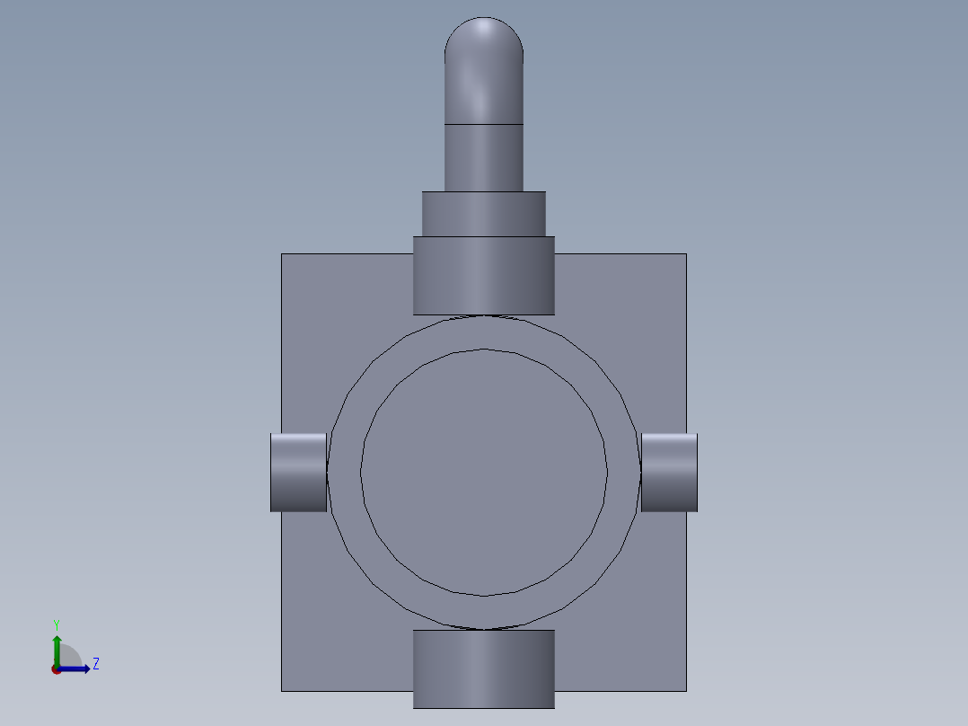 液压缸定制工件（带图纸）左视图