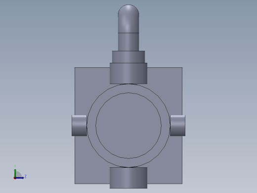 液压缸定制工件（带图纸）左视缩略图