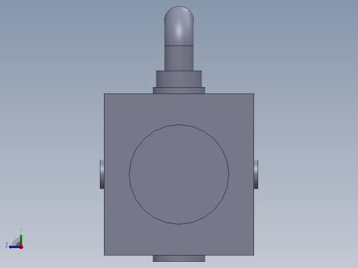 液压缸定制工件（带图纸）右视缩略图