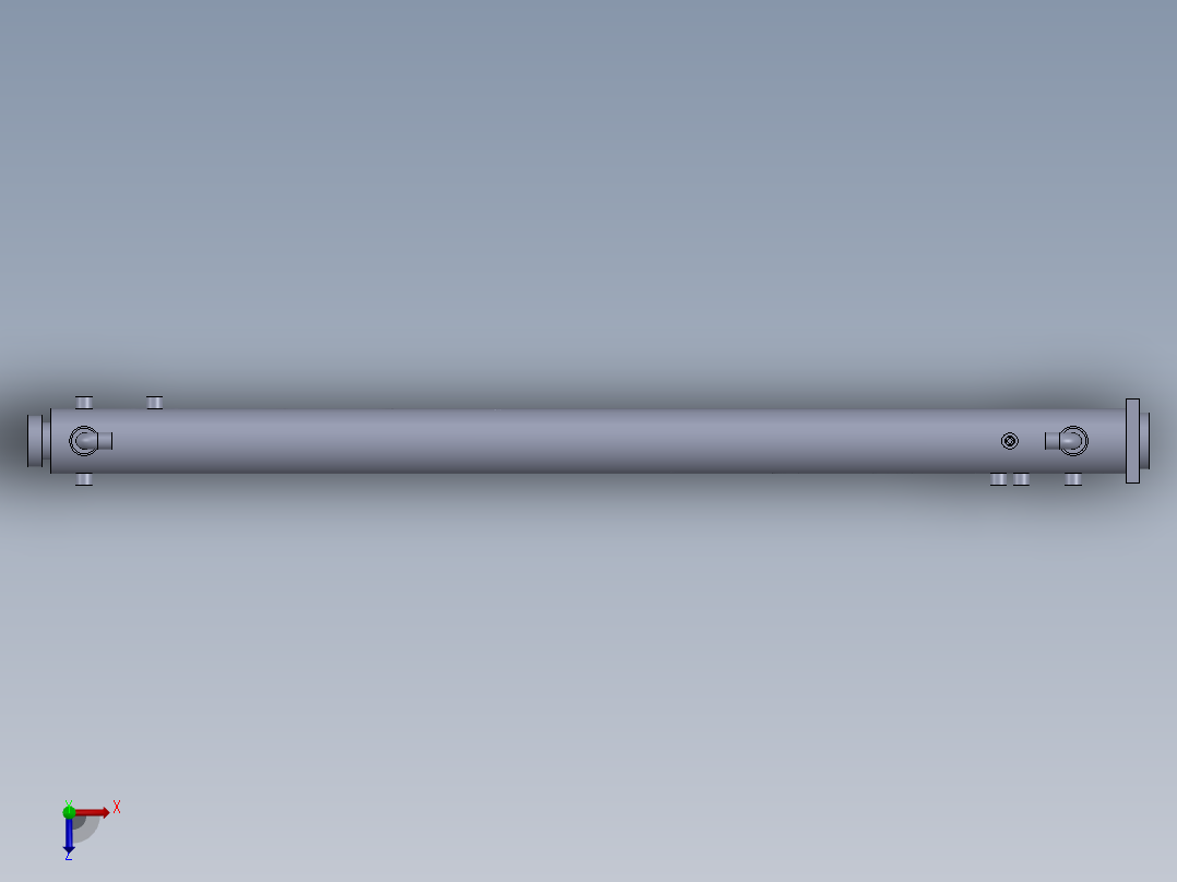 液压缸定制工件（带图纸）俯视图