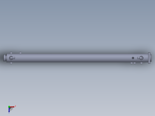 液压缸定制工件（带图纸）俯视缩略图