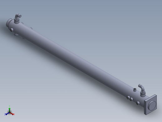 液压缸定制工件（带图纸）正等轴测缩略图