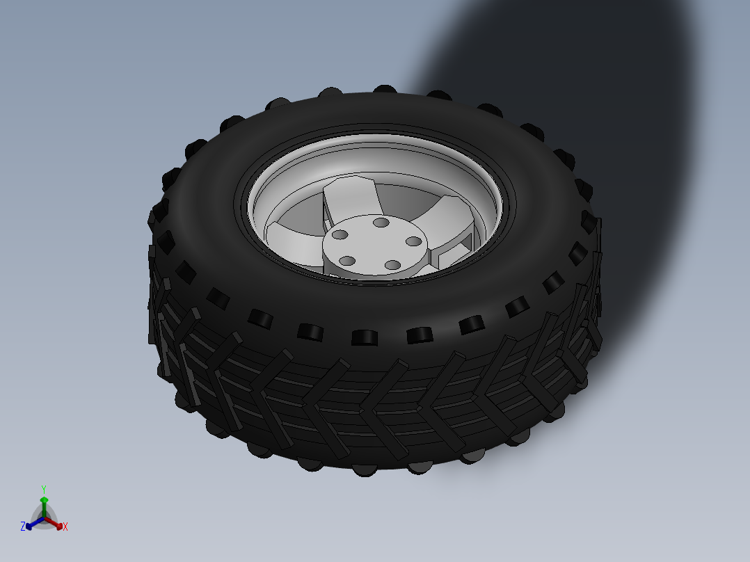 车轮子正等轴测图