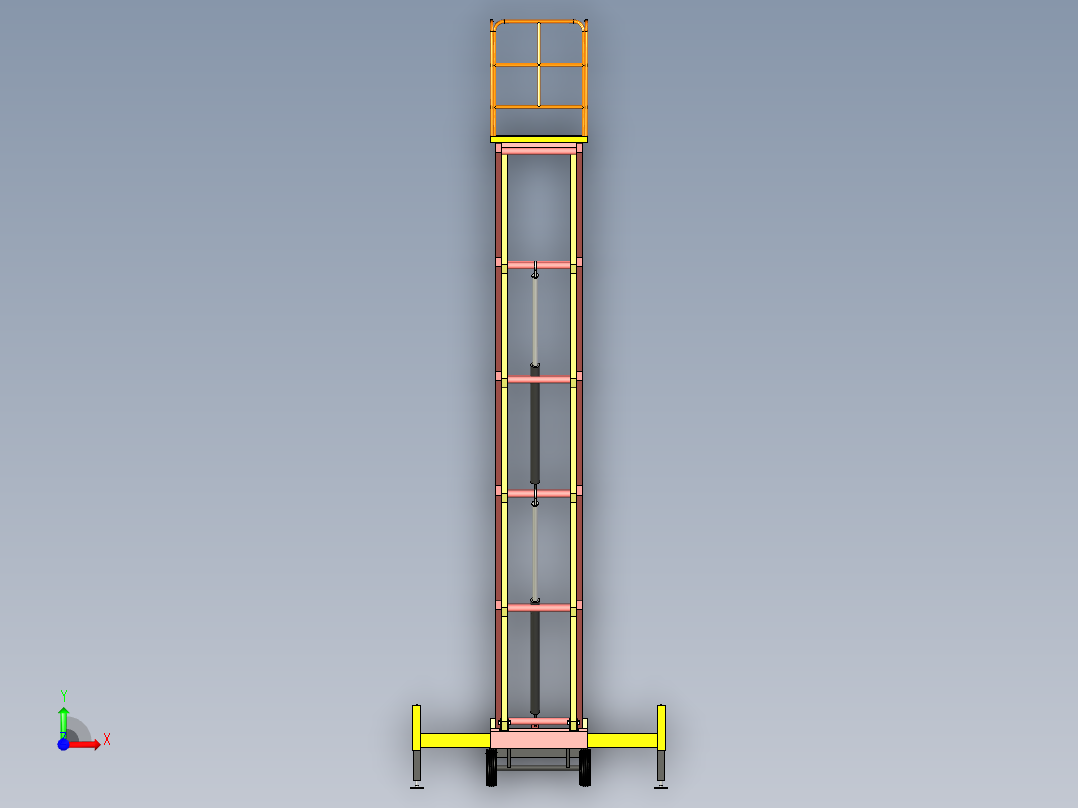 货物升降机前视图