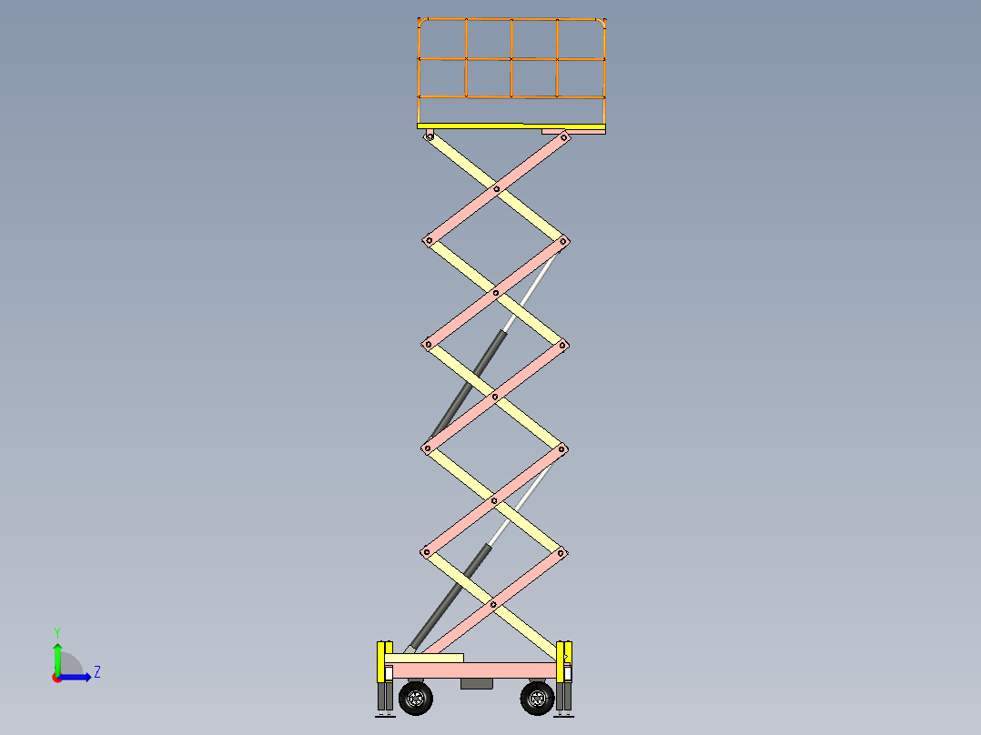 货物升降机左视图