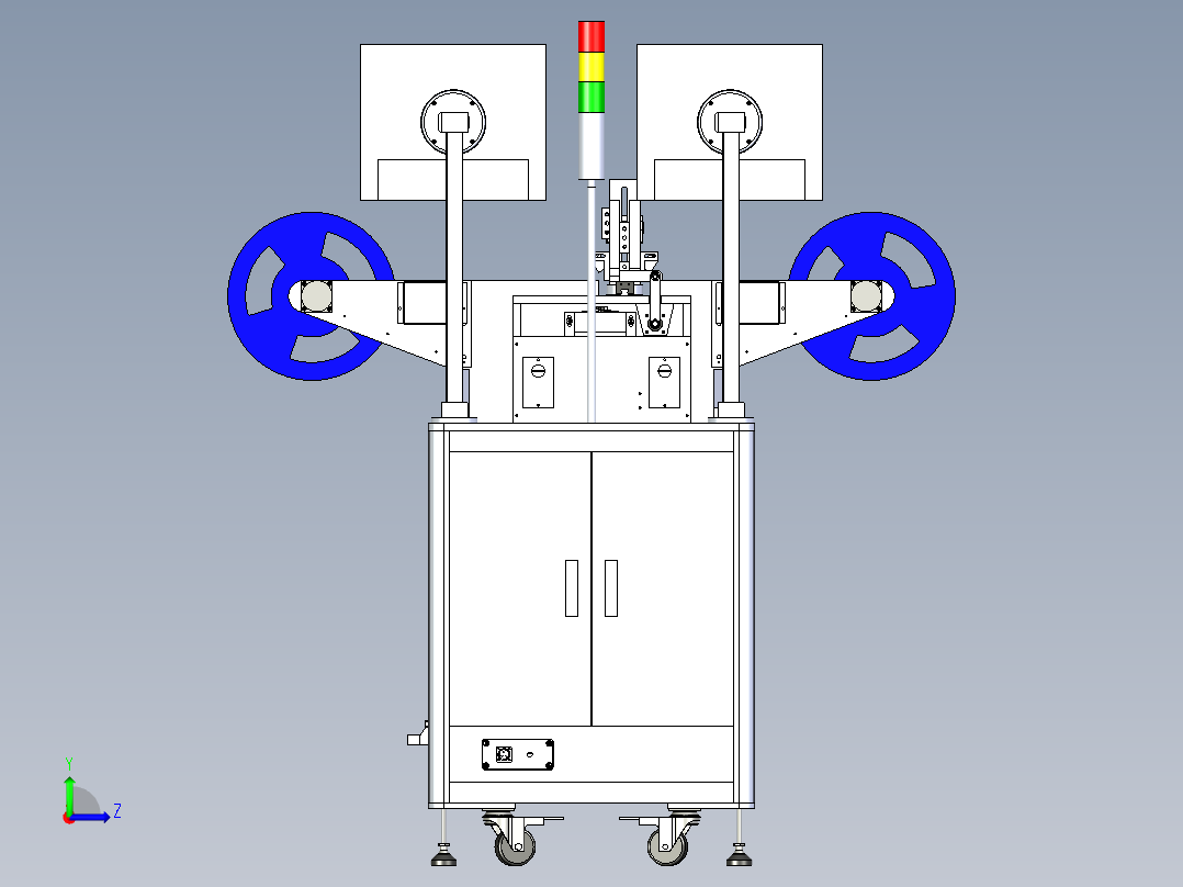 微电子产品检查设备（编带上下料检查）左视图