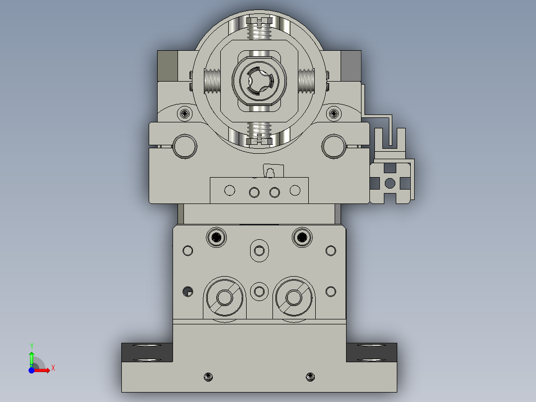 右攻丝机前视图