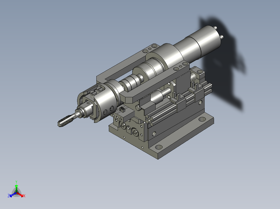 右攻丝机正等轴测图