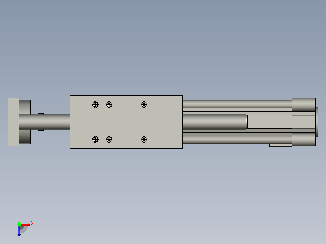带导向架气缸TSAIM50X150S(0)俯视图