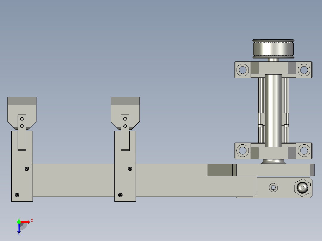 翻转机构俯视图