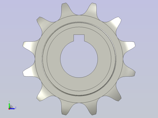 主动链轮16A-12左视缩略图