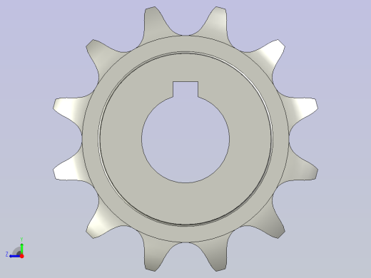 主动链轮16A-12右视缩略图