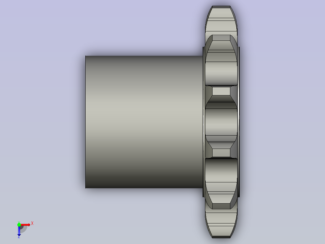 主动链轮16A-12俯视图