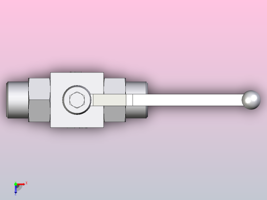 EO标准液压接头二通球阀钢制KH12SX俯视缩略图