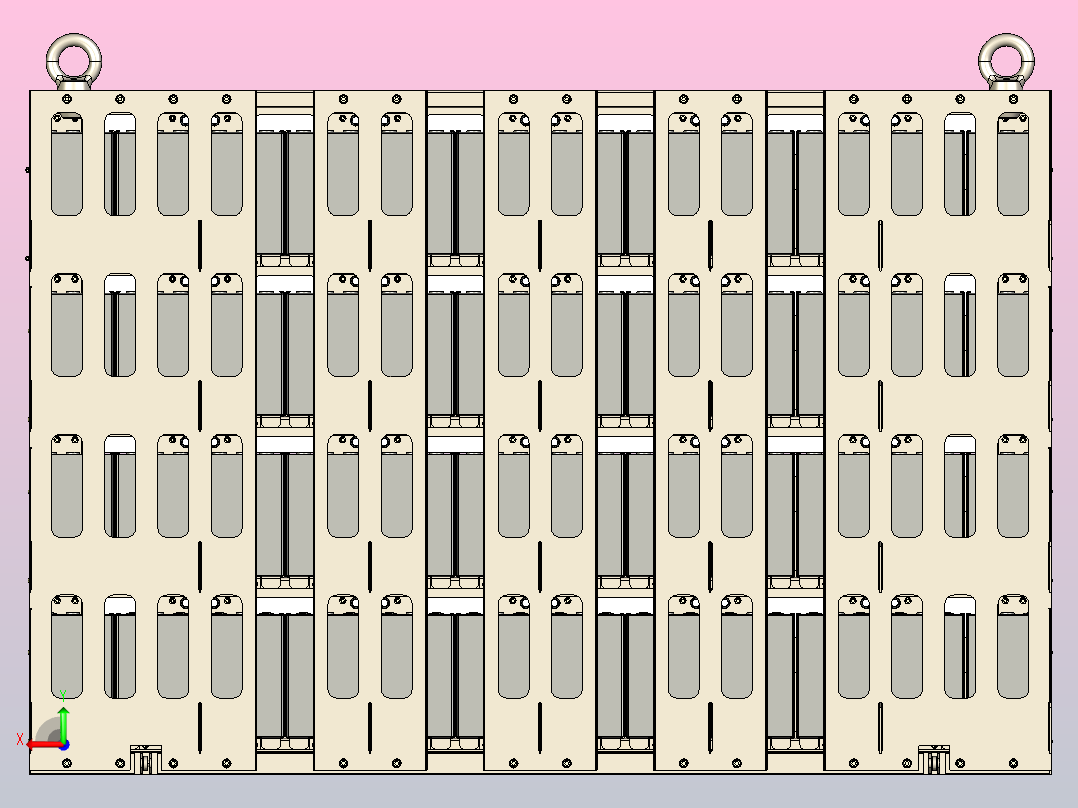 蓄电池架后视图