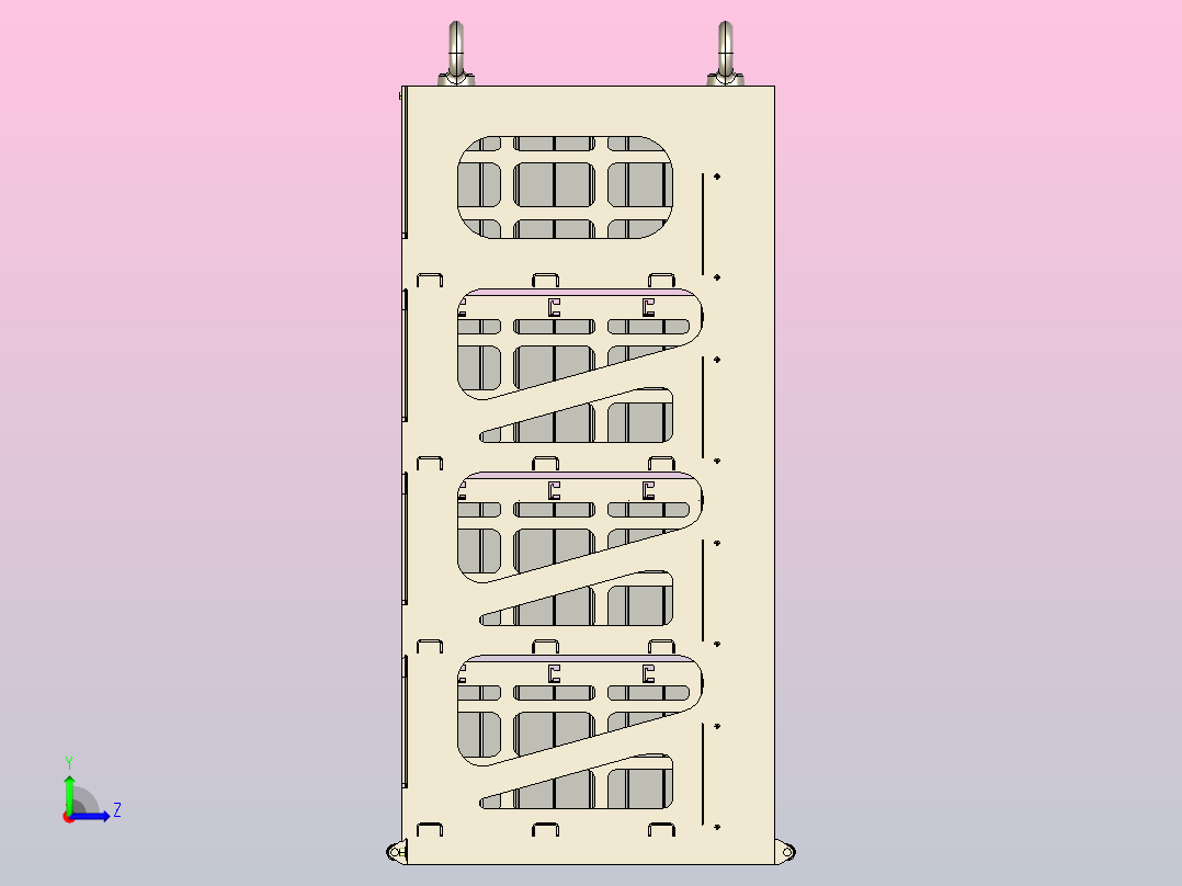 蓄电池架左视图