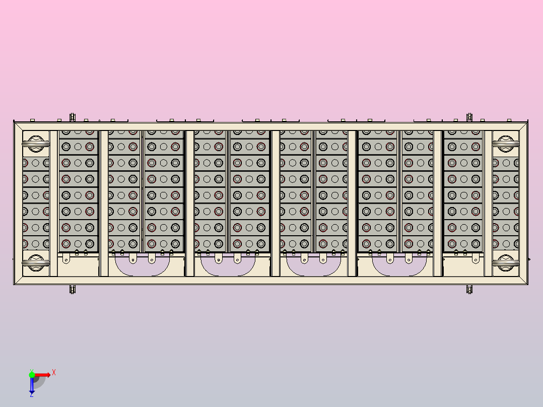 蓄电池架俯视图
