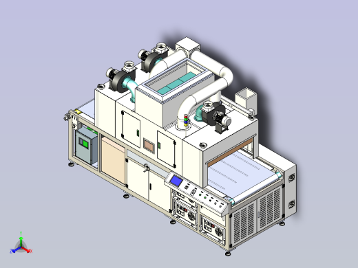 三灯UV固化机3D图纸