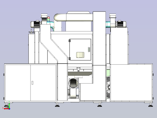 三灯UV固化机3D图纸后视缩略图