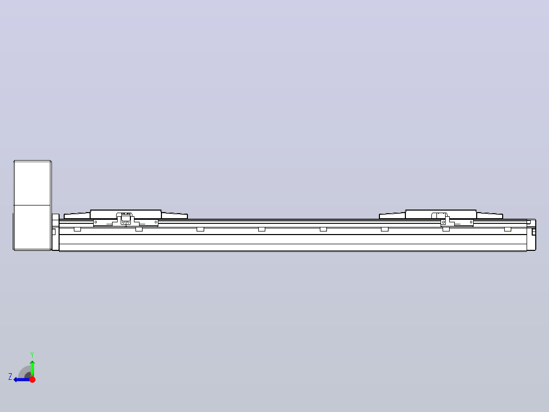 皮带直线轴双滑块型TPA-GCBS-120-P70-L150-RU-M20-N3右视图