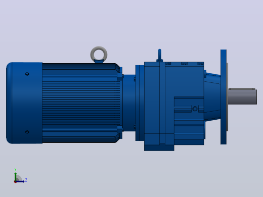 RF77法兰轴伸式安装斜齿轮减速机RF77-YVB2.2-4P-100-M1-0°-Φ250左视缩略图