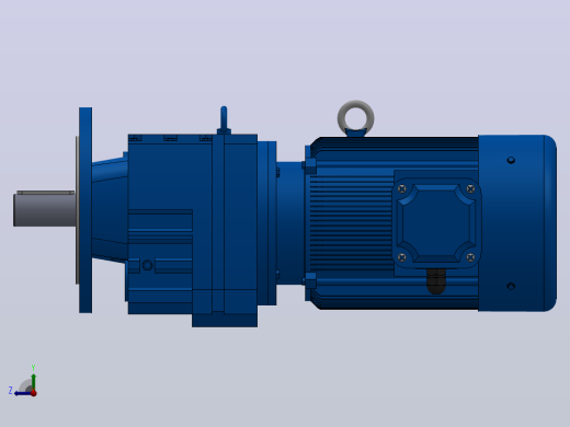 RF77法兰轴伸式安装斜齿轮减速机RF77-YVB2.2-4P-100-M1-0°-Φ250右视缩略图