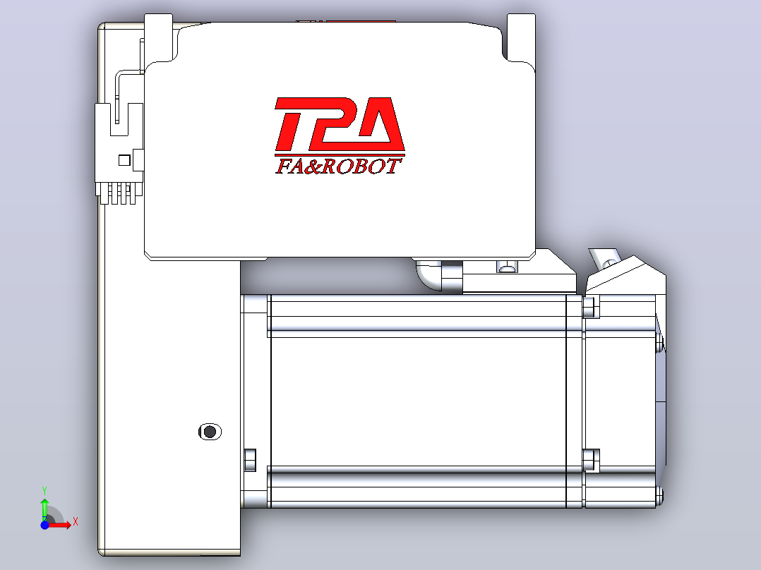 皮带直线轴半封闭可选导轨TPA-HNB-110D-90-L1700-RP-Y-P40-N3前视图