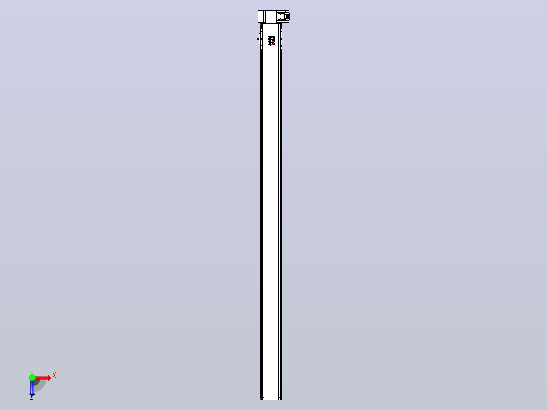 皮带直线轴半封闭可选导轨TPA-HNB-110D-90-L1700-RP-Y-P40-N3俯视图