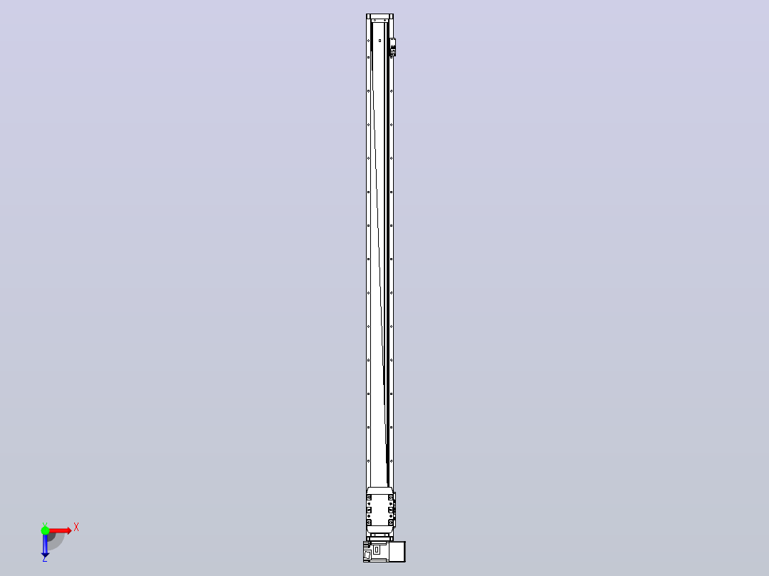 机器人皮带驱动直线轴TPA-GCB-80-P60-L1350-RU-M20-N3俯视图