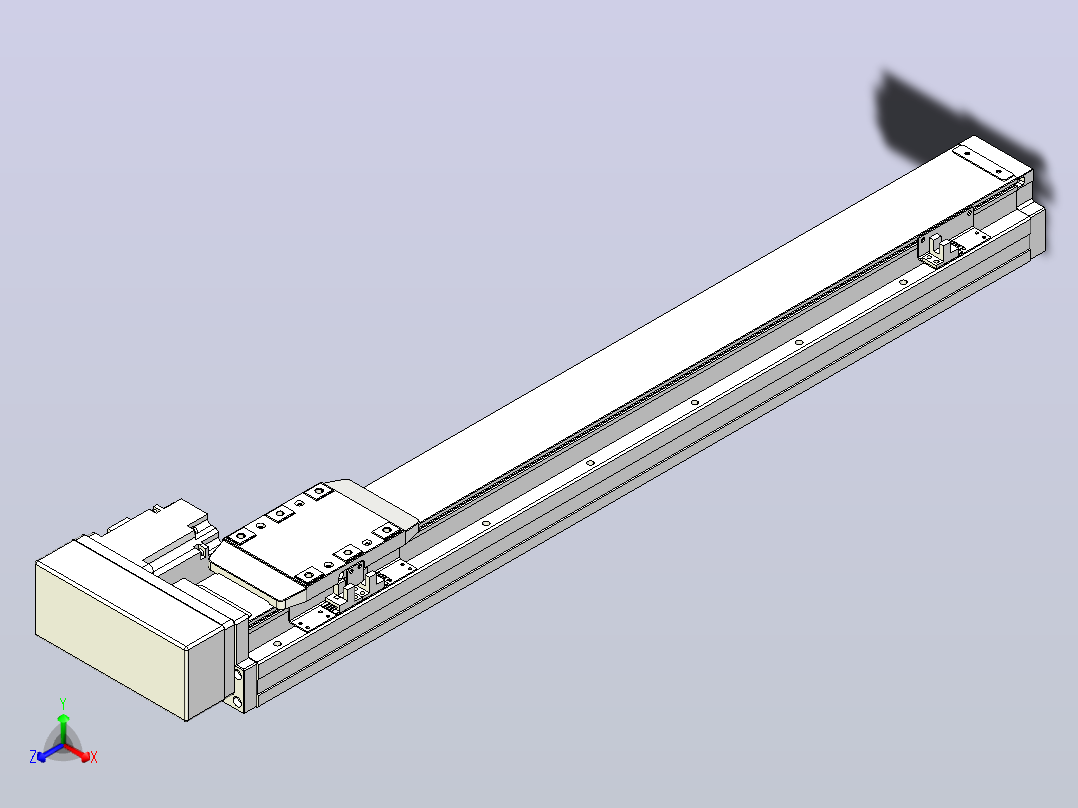 滚珠丝杠直线轴内置导轨TPA-GCR-80-1610C-L550-MR-M20-N3主视图