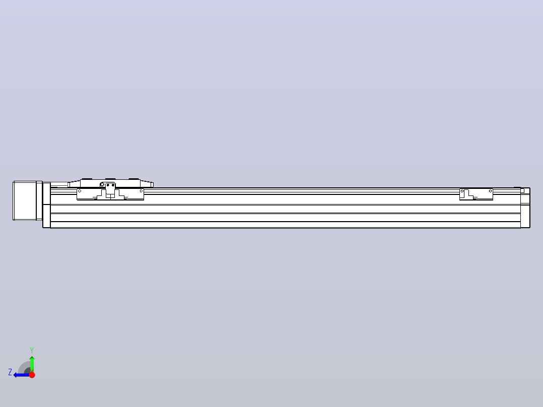 滚珠丝杠直线轴内置导轨TPA-GCR-80-1610C-L550-MR-M20-N3右视图