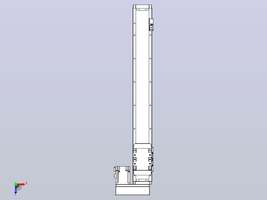 滚珠丝杠直线轴内置导轨TPA-GCR-80-1610C-L550-MR-M20-N3俯视图