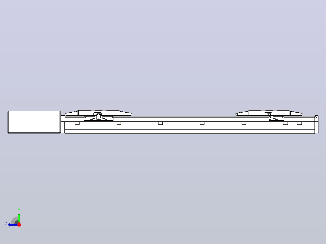 皮带直线轴双滑块型TPA-GCBS-150-P80-L175-QR-M75-N3右视图