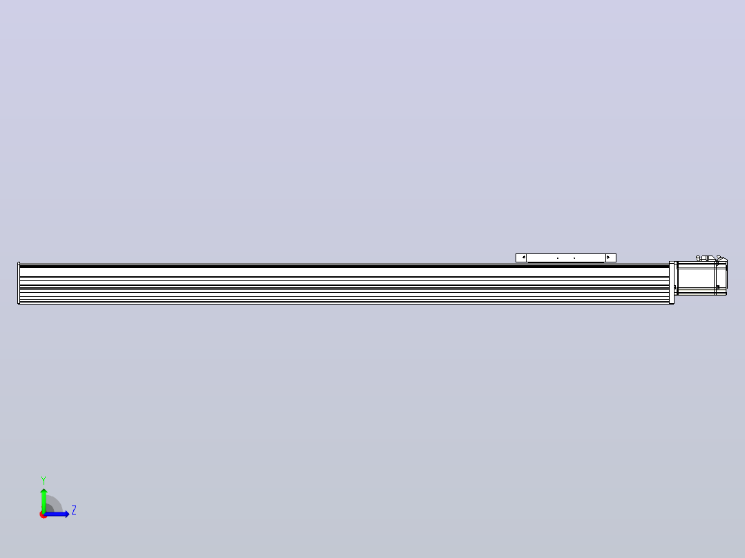 滚珠丝杠直线轴带导轨全封闭TPA-HCR-202D-2510C-L1150-M-C-P75-N3左视图