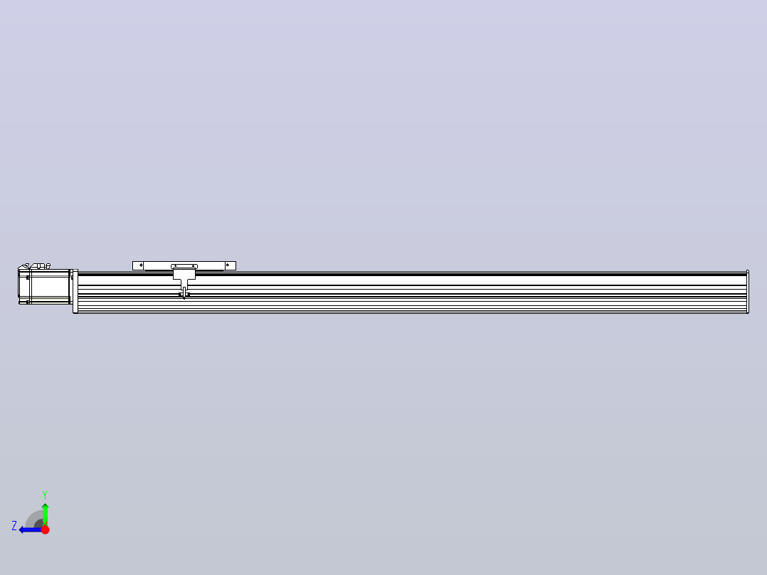滚珠丝杠直线轴带导轨全封闭TPA-HCR-202D-2510C-L1150-M-C-P75-N3右视图