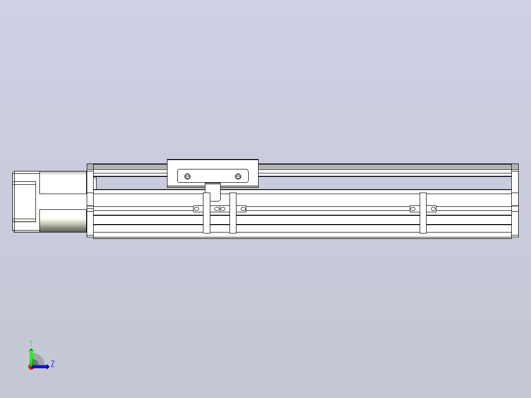 MTH13标准螺杆滑台[MTH13-L#-200-BC-P20-C3]左视图