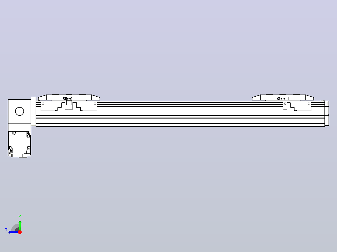 皮带直线轴双滑块型TPA-GCBS-50-P42-L125-LP-M10-N3右视图