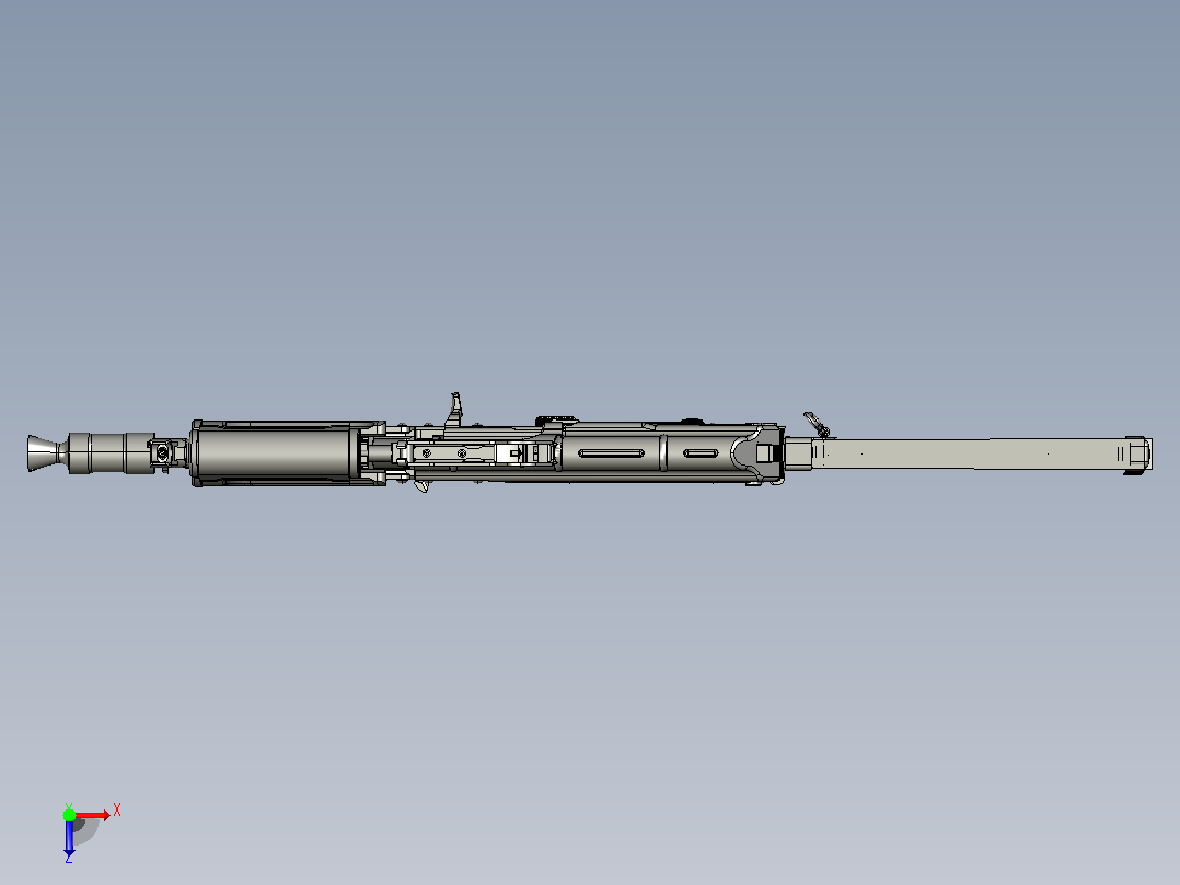 AK-74U冲锋枪俯视图