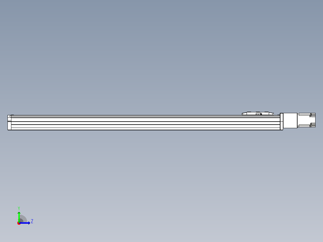 滚珠丝杠直线轴内置导轨TPA-GCR-80-1610C-L950-M-M20-N3左视图