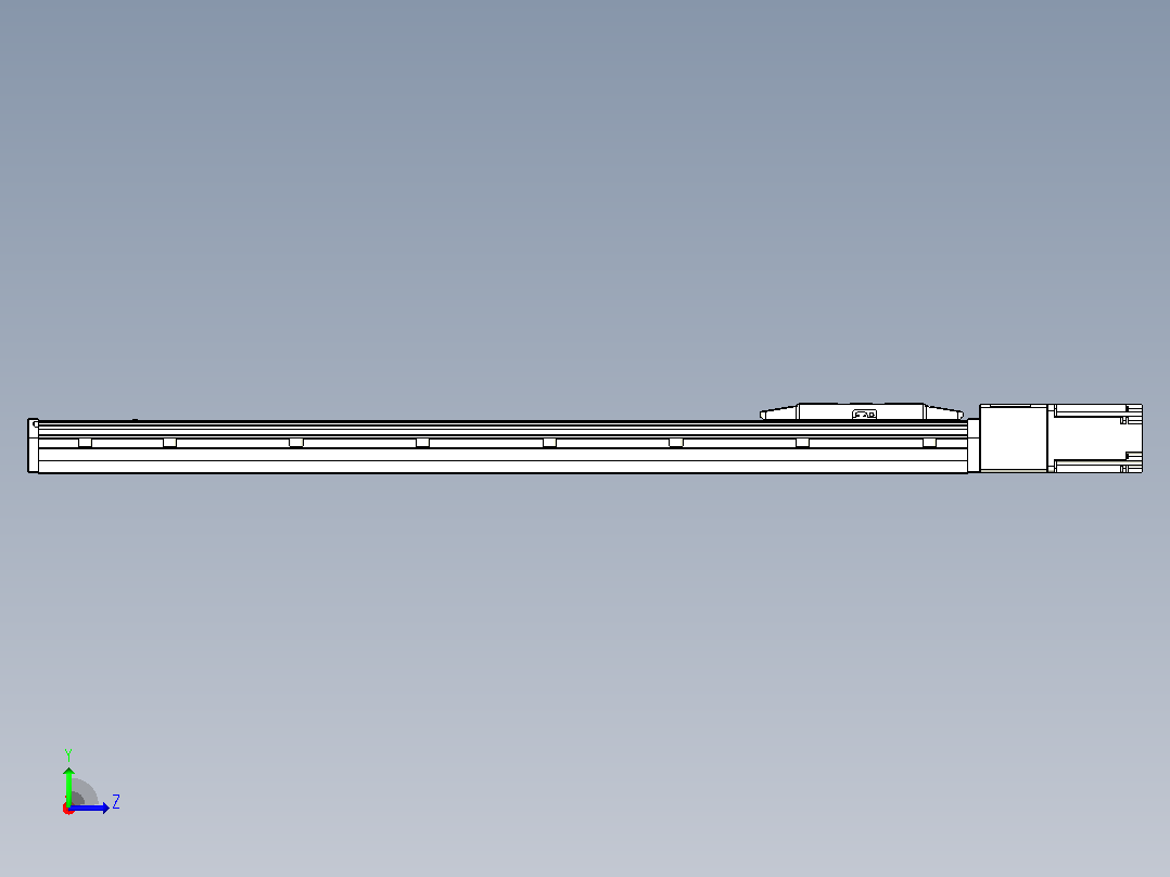 滚珠丝杠直线轴内置导轨TPA-GCR-150-2010C-L850-M-M75-N3左视图